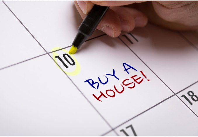 circling on a calendar the day when you're buying a home